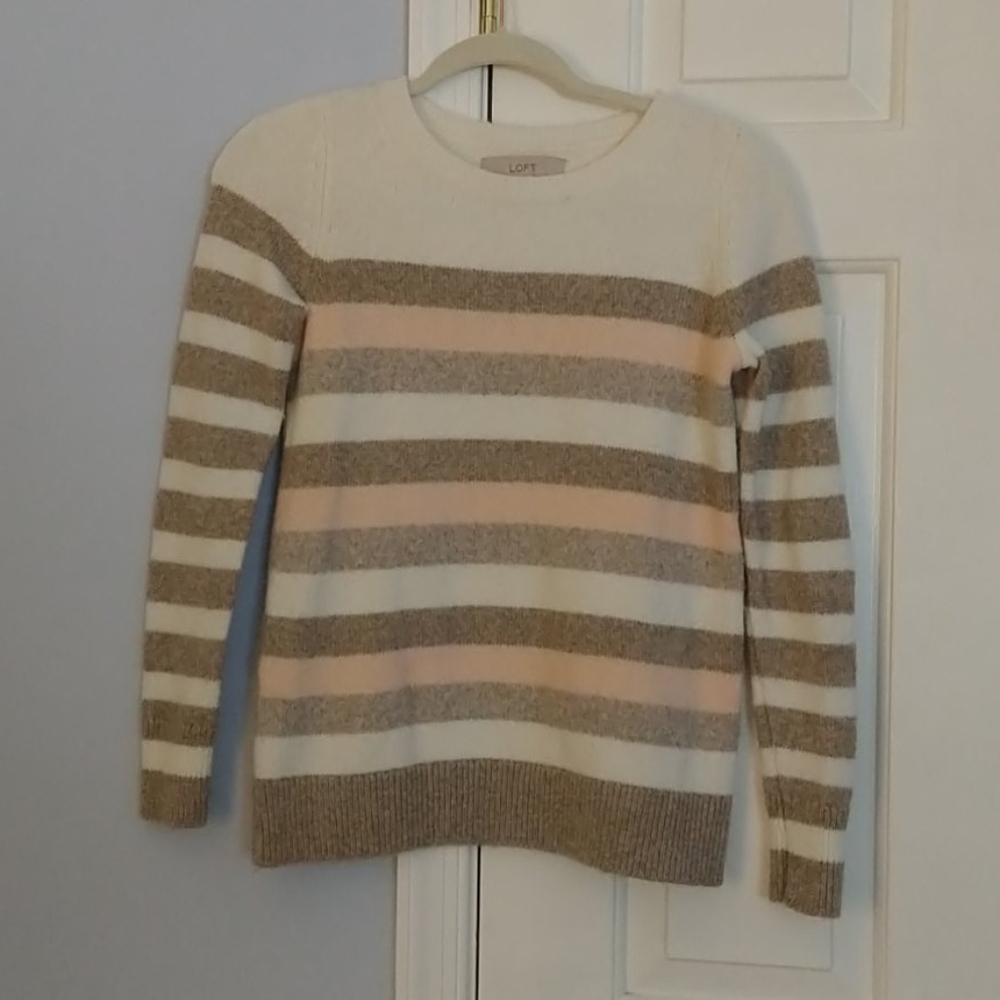 Ann Taylor Loft wool striped sweater